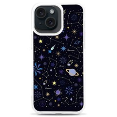 Starry Night  Space Constellations  Stars  Galaxy  Universe Graphic  Illustration Iphone 15 Plus Tpu Uv Print Case by Grandong