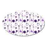 Liquid Splash Pattern Stroke Drip Oval Magnet Front