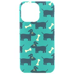 Happy Dogs Animals Pattern Iphone 15 Pro Max Black Uv Print Pc Hardshell Case by Ket1n9