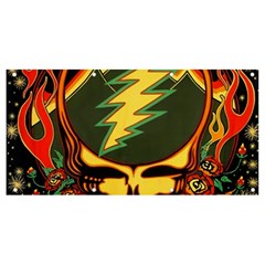 Grateful Dead Steal Your Face Deadhead Hippie Logo Music Banner And Sign 8  X 4  by Perong