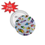 Fish Ocean Sea Water Diving Blue 1.75  Buttons (100 pack)  Front