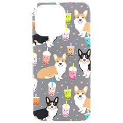 Corgi Boba Tea Bubble Tea Kawaii Food Welsh Corgis Dog Iphone 15 Pro Max Black Uv Print Pc Hardshell Case by Perong