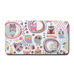 Cute Owl Bird Animal Pattern Medium Bar Mat by Perong