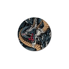 Dragon Snake Legend Japanese Mythology Golf Ball Marker (4 Pack) by Perong