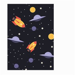 Cosmos Rocket Spaceship Ufo Large Garden Flag (two Sides) by Salmanaz77