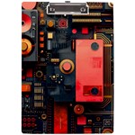 Tech Technology Pattern A4 Acrylic Clipboard Front