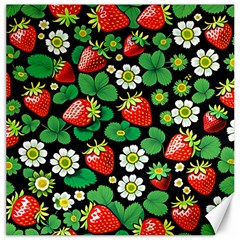 Strawberries Pattern Canvas 12  X 12  by Salmanaz77