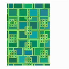 Green Abstract Geometric Small Garden Flag (two Sides) by Ket1n9