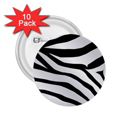 White Tiger Skin 2 25  Buttons (10 Pack)  by Ket1n9