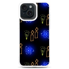 Background Doodles Candles Graphic Iphone 15 Plus Tpu Uv Print Case by Bedest