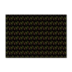 Fern Pattern 2 Black Sticker A4 (10 Pack) by snowwhitegirl