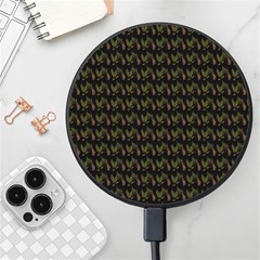 Fern Pattern 2 Black Wireless Fast Charger(black) by snowwhitegirl