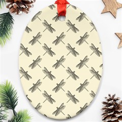 Dragonfy Insect Pattern Ornament (oval) by Maspions