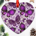 Butterflies Butterfly Insect Animal Nature Ornament (Heart) Front