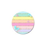 Pastel, Butterfly, Spring, Stripes, Golf Ball Marker (4 pack) Front