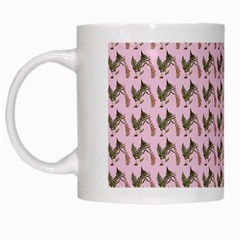 Fern Pattern 2 Pink White Mug by snowwhitegirl