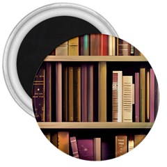 Books Bookshelves Office Fantasy Background Artwork Book Cover Apothecary Book Nook Literature Libra 3  Magnets by Posterlux