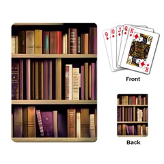 Books Bookshelves Office Fantasy Background Artwork Book Cover Apothecary Book Nook Literature Libra Playing Cards Single Design (rectangle) by Posterlux