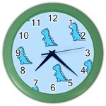 Dinosaur , Cute, Pastel, Color Wall Clock Front