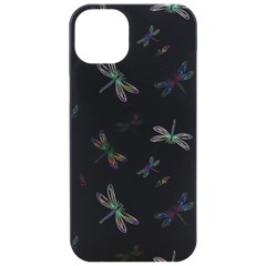 Background Pattern Dragonfly Iphone 15 Pro Black Uv Print Pc Hardshell Case by Posterlux