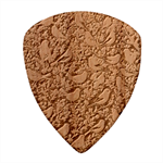 Birds Pattern Flowers Whimsical Wood Guitar Pick (Set of 10) Front