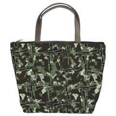 Hunting Motif Camouflage Pattern Print Bk Bucket Bag by dflcprintsclothing