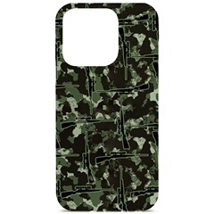 Hunting Motif Camouflage Pattern Print Bk Iphone 15 Pro Black Uv Print Pc Hardshell Case by dflcprintsclothing