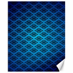 Pattern Texture Geometric Blue Canvas 11  X 14  by anzea