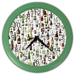 Bottle Chic Print Patterns Color Wall Clock by BellaVistaTshirt02