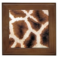 Giraffe Skin Texture Framed Tile by kyorashop23