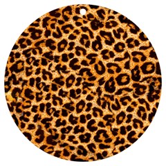 Leopard Skin Texture Macro, Brown Uv Print Acrylic Ornament Round by kyorashop23