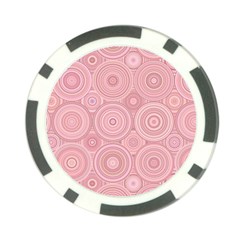 Pink Retro Texture With Circles, Retro Circles Background, Poker Chip Card Guard by kyorashop23