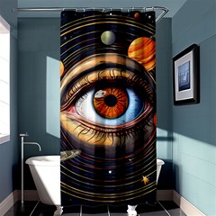 Eye Of The Universe (ai) Shower Curtain 36  X 72  (stall)  by dflcprintsclothing