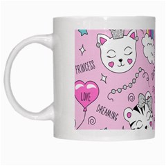 Beautiful Cute Animals Pattern Pink White Mug by Grandong