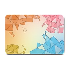 Background Pastel Geometric Lines Small Doormat by anzea