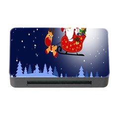 Deer Santa Claus Flying Trees Moon Night Merry Christmas Memory Card Reader With Cf by anzea