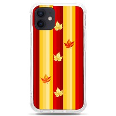 Autumn Fall Leaves Vertical Iphone 12 Mini Tpu Uv Print Case	 by anzea