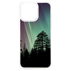 Silhouette Of Aurora Borealis Iphone 15 Plus Tpu Uv Print Case by Bedest