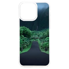 Jungle Road Hawaii Asphalt Mountains Green Iphone 15 Plus Tpu Uv Print Case by Bedest