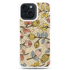 Seamless Pattern With Flower Bird Iphone 15 Plus Tpu Uv Print Case by Bedest