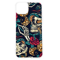 Vintage Art Tattoos Colorful Seamless Pattern Iphone 15 Tpu Uv Print Case by Bedest