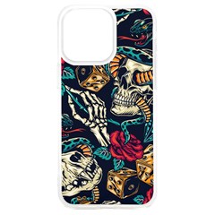 Vintage Art Tattoos Colorful Seamless Pattern Iphone 15 Plus Tpu Uv Print Case by Bedest