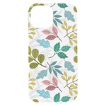 Leaf seamless pattern  iPhone 15 Plus Black UV Print PC Hardshell Case Front