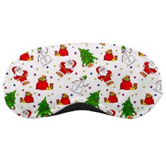 Christmas Pattern, Pattern, Christmas, Trees, Santa Sleep Mask by kyorashop23