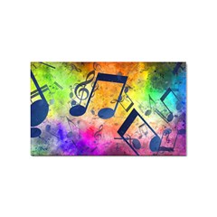 Music Texture, Grunge Music Background Sticker (rectangular) by kyorashop23