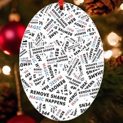 Embrace The Magic Inspirational Phrase Pattern Uv Print Acrylic Ornament Oval by dflcprintsclothing