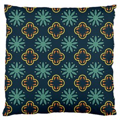 Flowers Pattern Design Abstract Large Premium Plush Fleece Cushion Case (one Side) by Salmanaz77