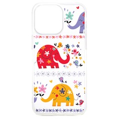 African Elephant Cute Cartoon Seamless Shading Cartoon Character Iphone 15 Plus Tpu Uv Print Case by Bedest