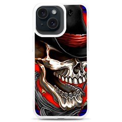 Confederate Flag Usa America United States Csa Civil War Rebel Dixie Military Poster Skull Iphone 15 Plus Tpu Uv Print Case by Ket1n9