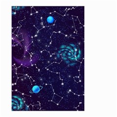 Realistic Night Sky Poster With Constellations Small Garden Flag (two Sides) by Ket1n9